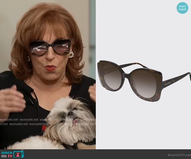 Alexander McQueen Semi-Rimless Square Acetate Sunglasses worn by Joy Behar on The View