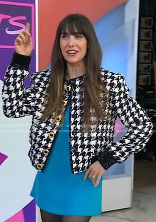 Alison Brie’s houndstooth jacket on Today