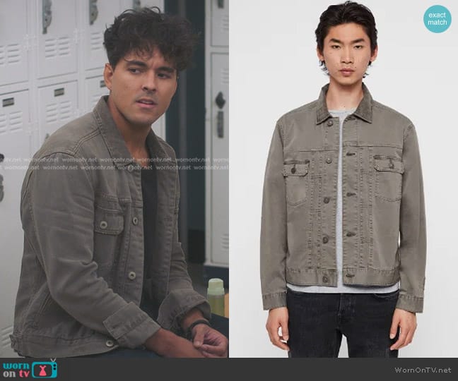 All Saints Twidro Jacket worn by Lucas Adams (Niko Terho) on Greys Anatomy