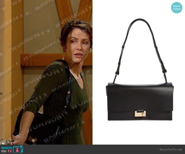 All Saints Huasteca Leather Shoulder Bag worn by Sarah Horton (Linsey Godfrey) on Days of our Lives