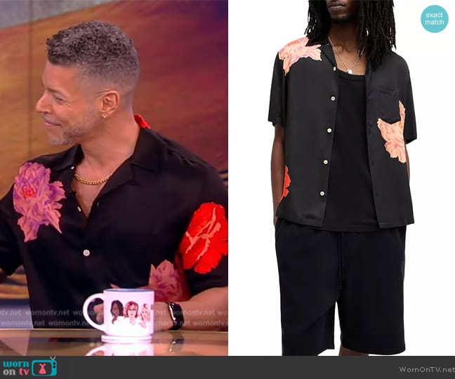 All Saints Roze Floral Print Relaxed Fit Shirt worn by Wilson Cruz on The View