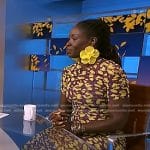 Alua Arthur's floral ruched dress on NBC News Daily