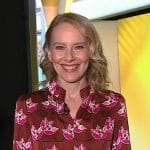 Amy Ryan's brown floral dress on Today