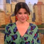 Ana’s green floral print tie front dress on The View