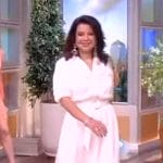 Ana’s white belted shirtdress on The View