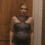 Anna’s grey gathered v-neck gown on American Horror Story