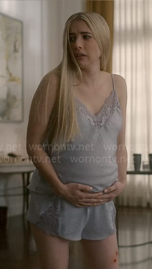 Anna's lace trim pajamas on American Horror Story