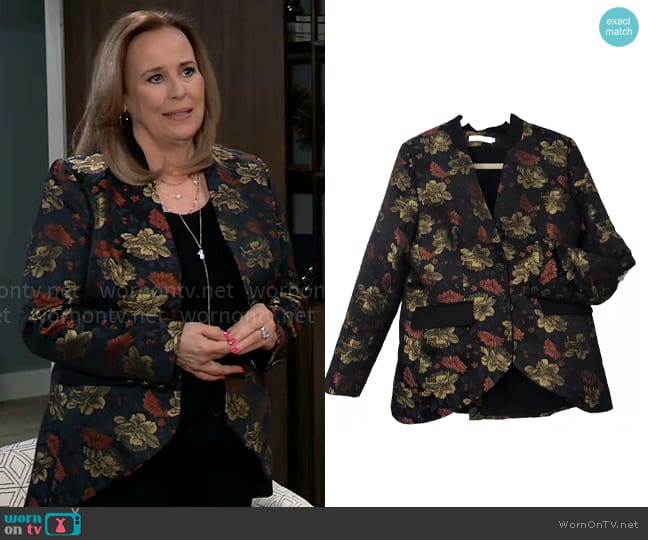 Anne Fontaine Leoncia Jacket worn by Laura Collins (Genie Francis) on General Hospital