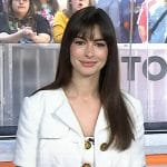 Anne Hathaway’s white quilted dress and jacket on Today