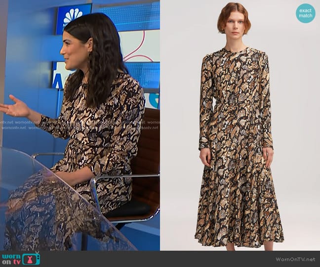 WornOnTV: Katie Horwitch’s snake print dress on NBC News Daily ...