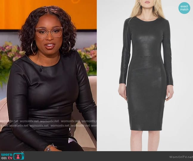 AS by DF Mrs. Smith Stretch Leather Knee-Length Dress worn by Jennifer Hudson on The Jennifer Hudson Show