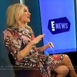 Ashley Bellman’s black floral print dress on E! News