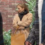 Ava’s camel coat and tote bag on Days of our Lives