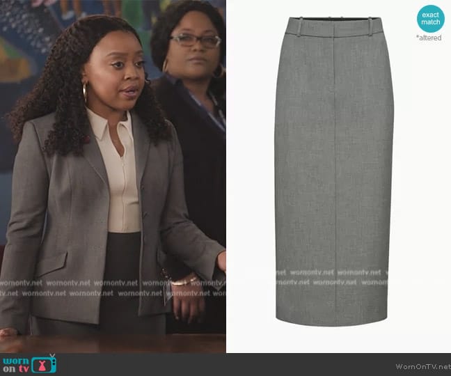 Babaton Chisel Maxi Skirt worn by Janine Teagues (Quinta Brunson) on Abbott Elementary