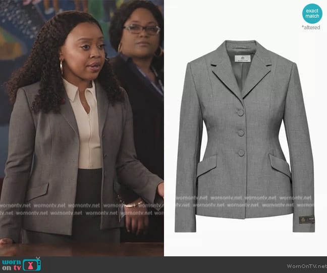 WornOnTV: Janine’s gray suit on Abbott Elementary | Quinta Brunson ...