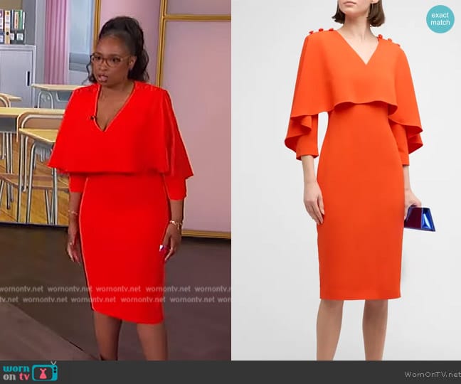 WornOnTV: Jennifer’s orange cape dress on The Jennifer Hudson Show ...