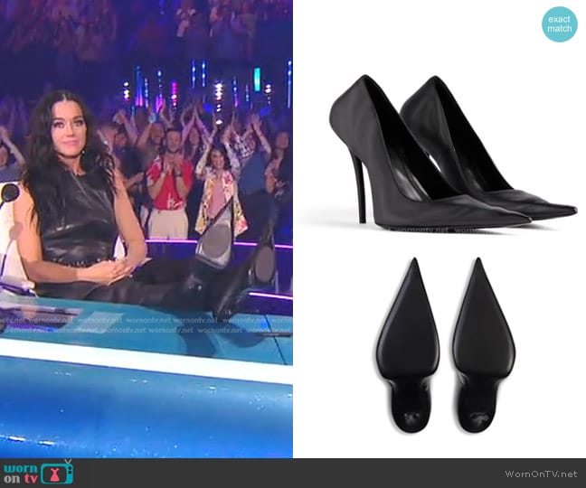 Balenciaga Honey 110mm Pump in black worn by Katy Perry on American Idol