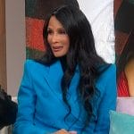 Beverly Johnson’s blue double breasted suit on Sherri