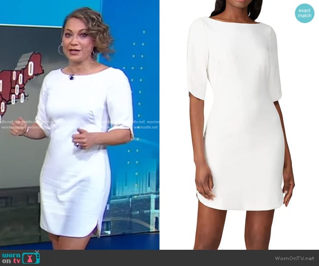 Black Halo Molly Mini Dress worn by Ginger Zee on Good Morning America