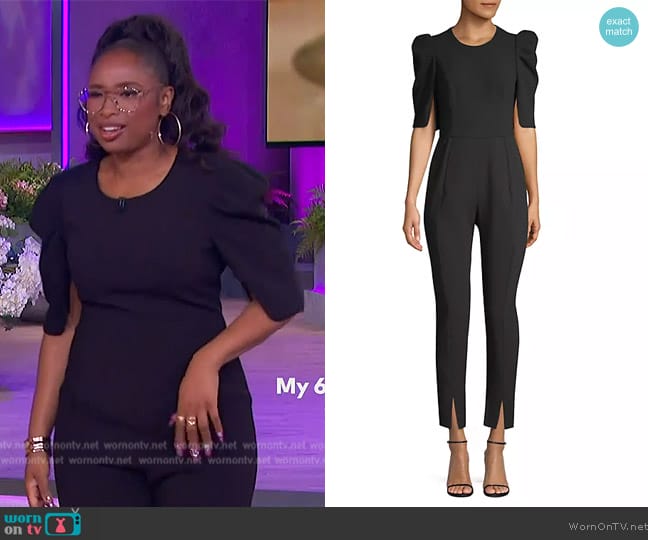 Black Halo Russo Split-Cuff Jumpsuit worn by Jennifer Hudson on The Jennifer Hudson Show