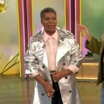 Bonita’s metallic trench coat on The Drew Barrymore Show