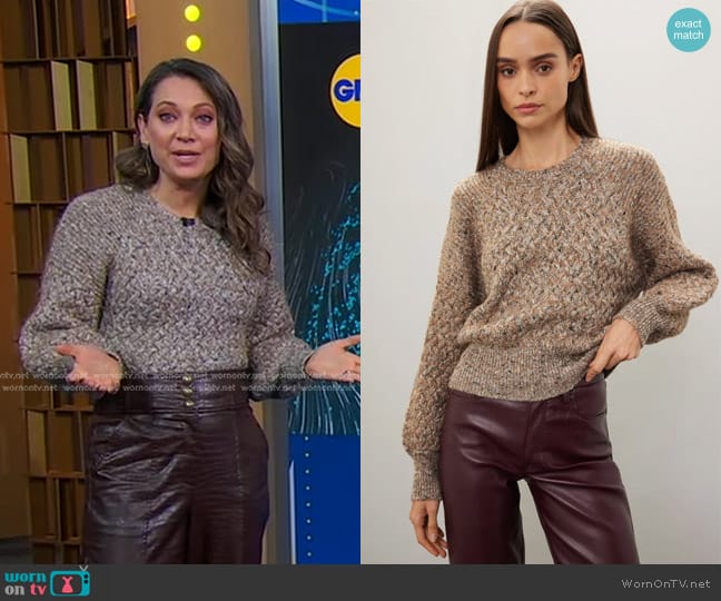 Boss Forenza Sweater worn by Ginger Zee on Good Morning America