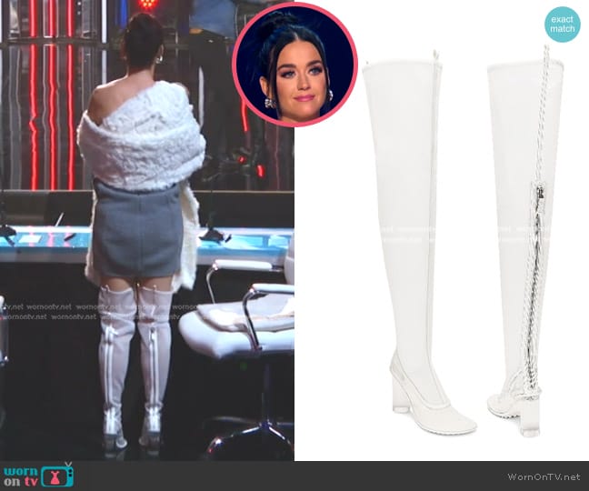 Bottega Veneta Atomic Over The Knee Boot worn by Katy Perry on American Idol