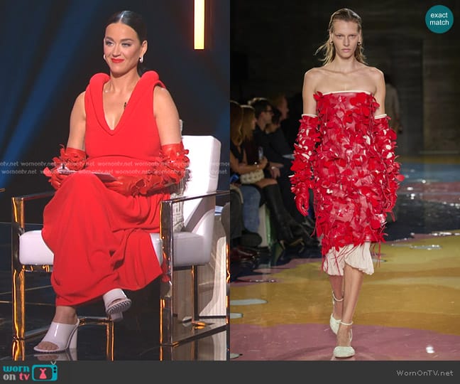 Bottega Veneta Spring 2023 Collection worn by Katy Perry on American Idol