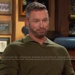 Brady's green polo sweater on Days of our Lives