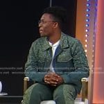 Breland’s moon print denim jacket and jeans on Good Morning America