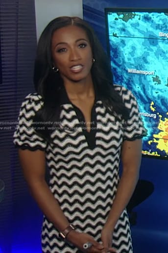 Brittany’s wavy stripe polo dress on Good Morning America