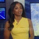 Brittany Bell’s yellow knotted neckline dress on Good Morning America