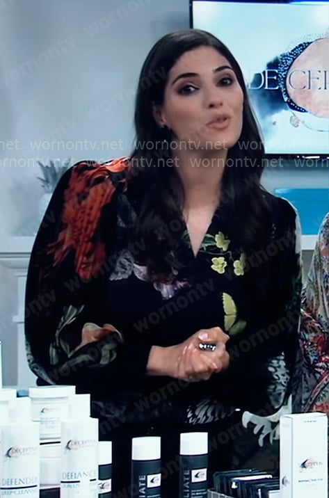 Brook Lynn's butterfly print blouse on General Hospital