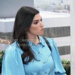 Brook Lynn’s light blue button down top on General Hospital