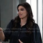 Brook Lynn’s black button down top on General Hospital