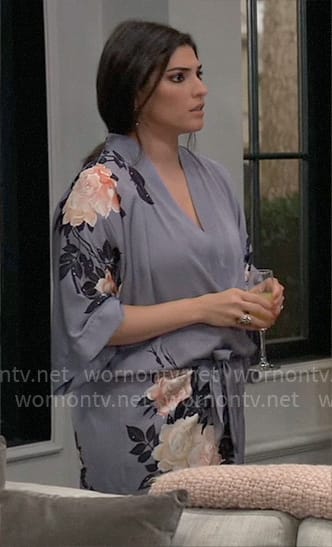 Brook Lynn’s rose print robe on General Hospital