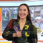 Candice Kumai’s black floral blouse on Today