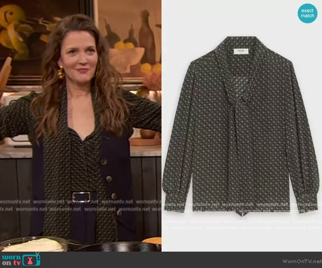 Celine Lavalliere Blouse worn by Drew Barrymore on The Drew Barrymore Show