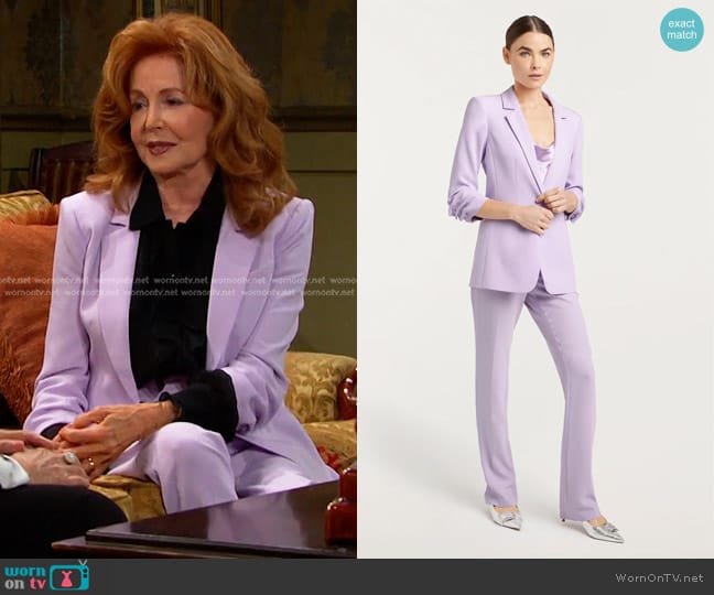 Cinq a Sept Khloe Blazer and Kerry Pants worn by Maggie Horton (Suzanne Rogers) on Days of our Lives