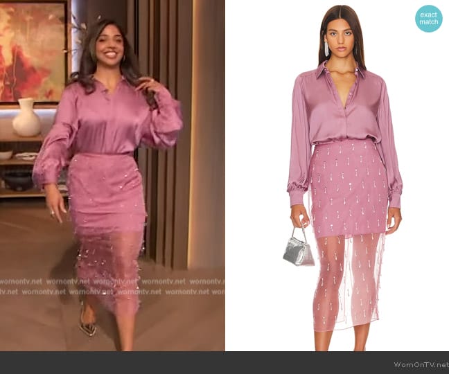 Cinq a Sept Kandice Top worn by Ashley on The Drew Barrymore Show