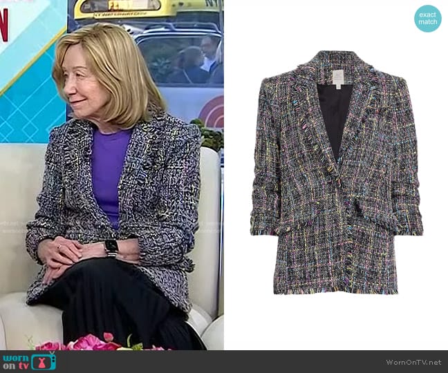 Cinq a Sept Holiday Khloe Spacedye Tweed Blazer worn by Doris Kearns Goodwin on Today