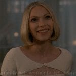 Cora's knit buttoned top with cutout on American Horror Story Delicate