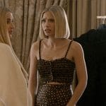 Cora's printed smocked top and pants set on American Horror Story Delicate