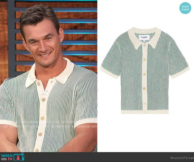 Corridor Plated Short Sleeve Shirt worn by Tyler Cameron on Access Hollywood