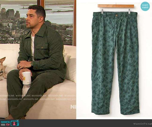 WornOnTV: Wilmer Valderrama’s green embroidered jacket and pants on The ...