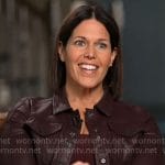 Dana Jacobson's purple leather jacket on CBS Mornings