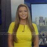 Dani’s yellow gathered dress on Good Morning America