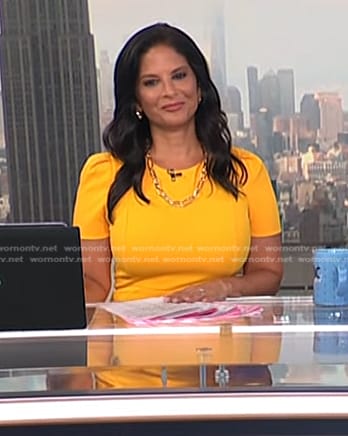 Darlene's yellow short sleeve dress on Today