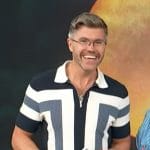 Darren Kennedy’s ribbed polo on Access Hollywood