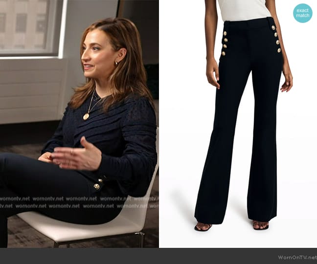 Derek Lam 10 Crosby Robertson Cropped Flare worn by Kendra Kolb Butler on Today